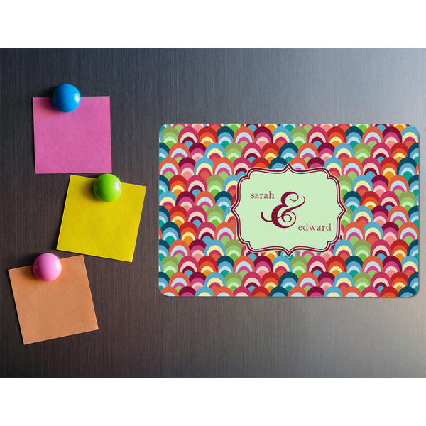 Retro Fishscales Rectangular Fridge Magnet - LIFESTYLE