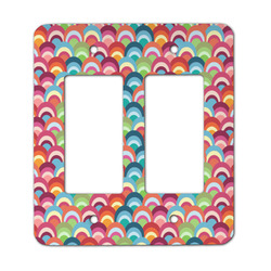 Retro Fishscales Rocker Style Light Switch Cover - Two Switch