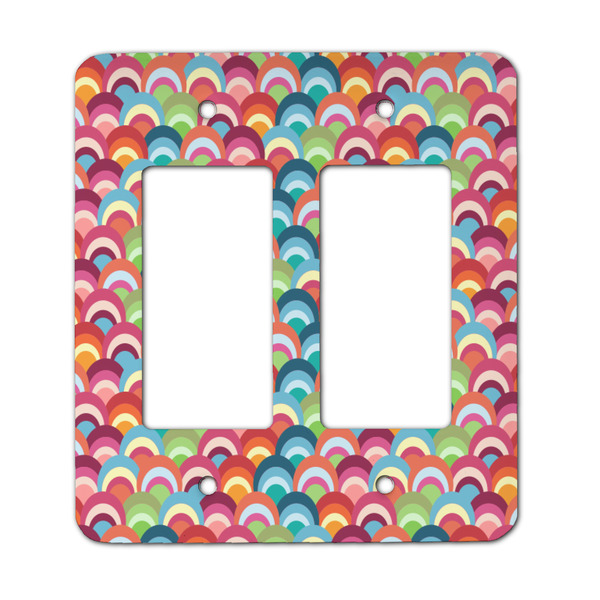 Custom Retro Fishscales Rocker Style Light Switch Cover - Two Switch
