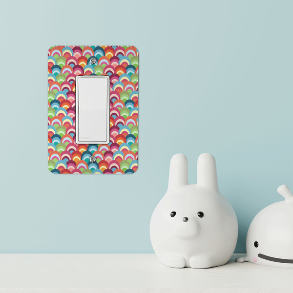 Retro Fishscales Rocker Light Switch Covers - Single - IN CONTEXT