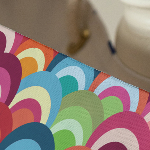 Retro Fishscales Large Rope Tote - Close Up View