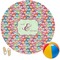 Retro Fishscales Round Beach Towel (Personalized)