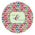 Retro Fishscales Round Decal - Large (Personalized)