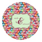 Retro Fishscales Round Decal - Medium (Personalized)