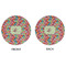 Retro Fishscales Round Linen Placemats - APPROVAL (double sided)