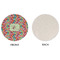Retro Fishscales Round Linen Placemats - APPROVAL (single sided)