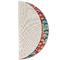 Retro Fishscales Round Linen Placemats - HALF FOLDED (single sided)