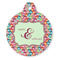 Retro Fishscales Round Pet ID Tag - Large - Front