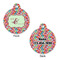 Retro Fishscales Round Pet Tag - Front & Back
