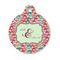 Retro Fishscales Round Pet ID Tag - Small (Personalized)