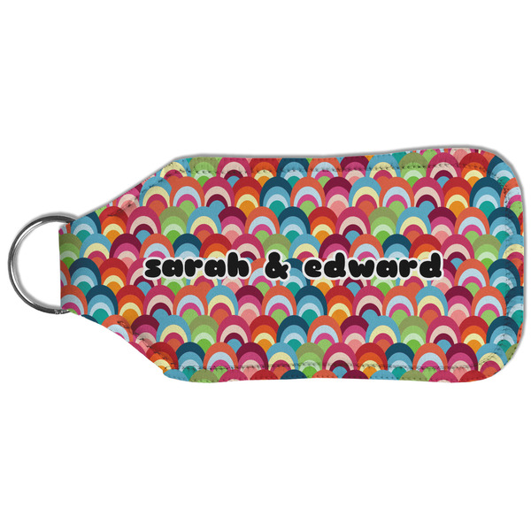 Retro Fishscales Sanitizer Holder Keychain - Large (Back)