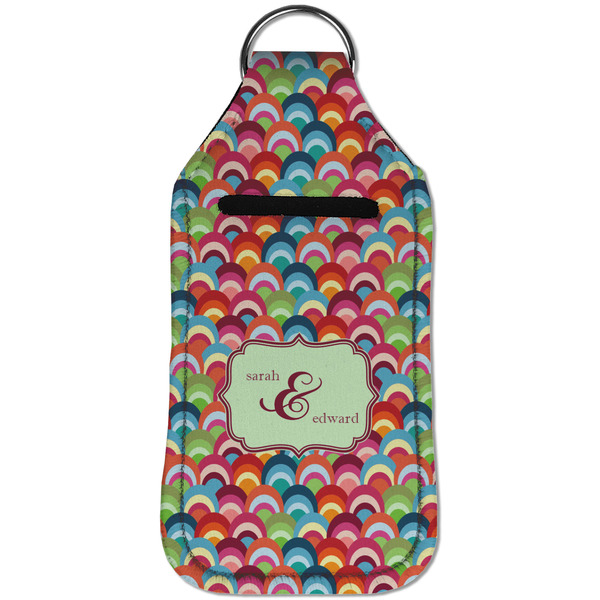 Retro Fishscales Sanitizer Holder Keychain - Large (Front)