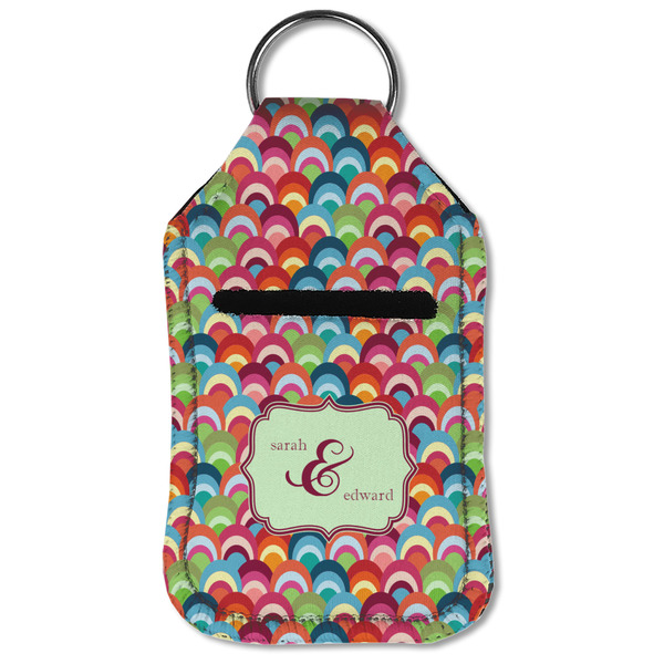 Retro Fishscales Sanitizer Holder Keychain - Small (Front Flat)