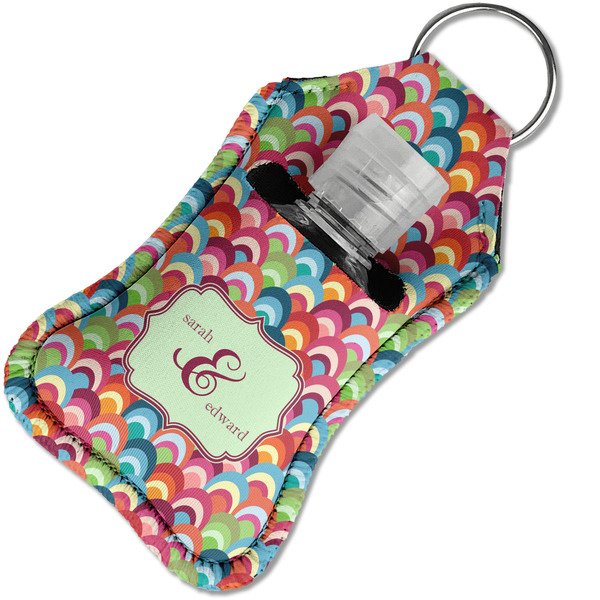Retro Fishscales Sanitizer Holder Keychain - Small in Case