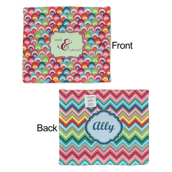 Retro Fishscales Security Blanket - Front & Back View