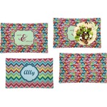 Retro Fishscales Set of 4 Glass Rectangular Lunch / Dinner Plate (Personalized)