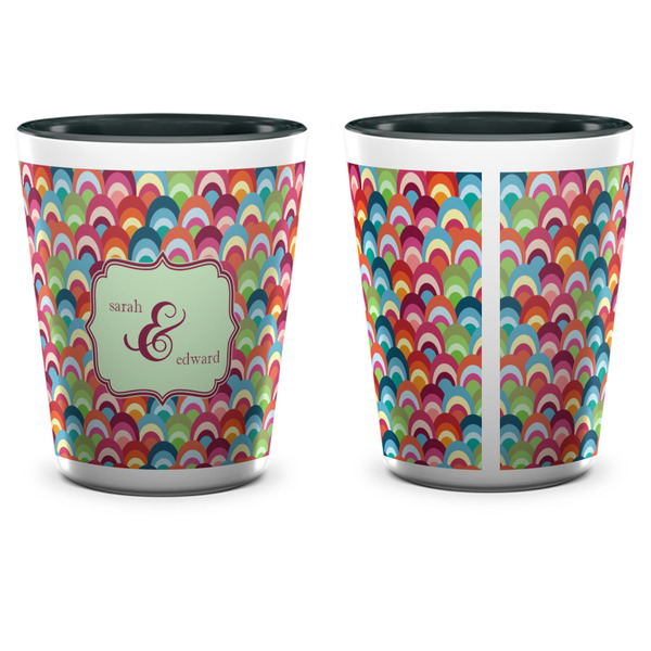 Retro Fishscales Shot Glass - Two Tone - APPROVAL