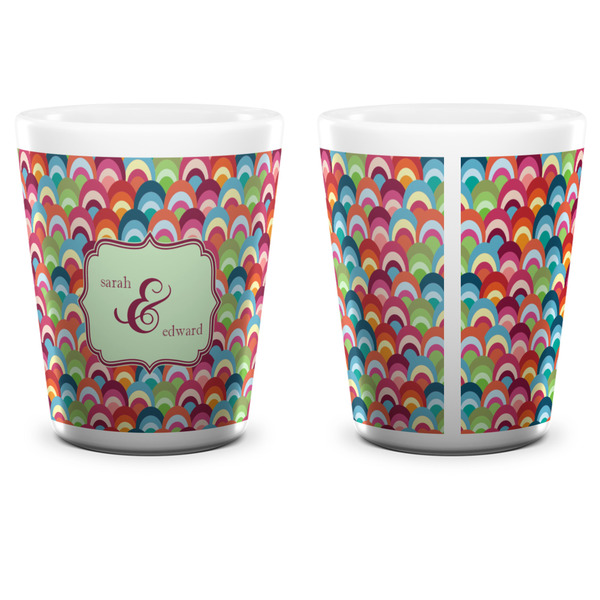 Retro Fishscales Shot Glass - White - APPROVAL