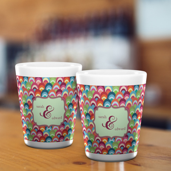 Retro Fishscales Shot Glass - White - LIFESTYLE