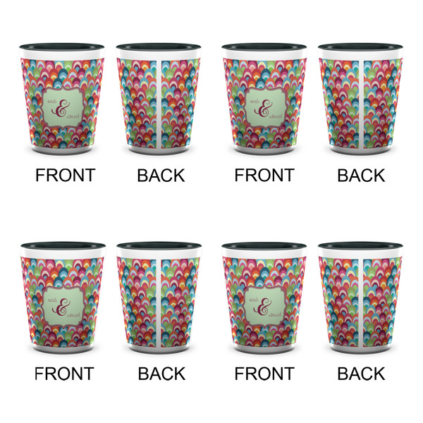 Retro Fishscales Shot Glassess - Two Tone - Set of 4 - APPROVAL