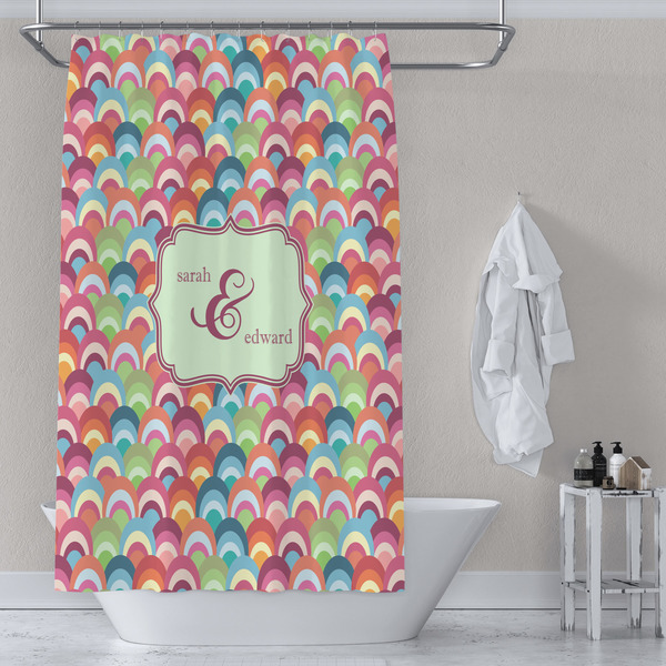 Retro Fishscales Shower Curtain Lifestyle