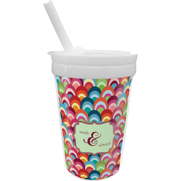 Custom Retro Fishscales Sippy Cup with Straw (Personalized)