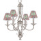 Retro Fishscales Small Chandelier Shade - LIFESTYLE (on chandelier)