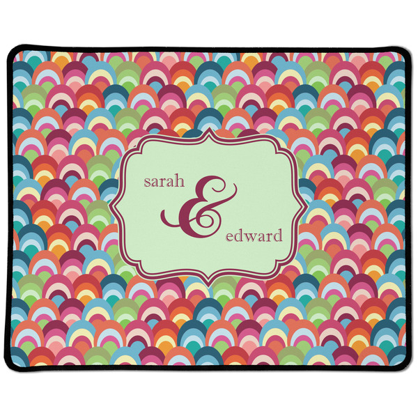 Custom Retro Fishscales Large Gaming Mouse Pad - 12.5" x 10" (Personalized)