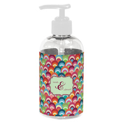 Retro Fishscales Plastic Soap / Lotion Dispenser (8 oz - Small - White) (Personalized)