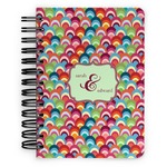 Retro Fishscales Spiral Notebook - 5x7 w/ Couple's Names