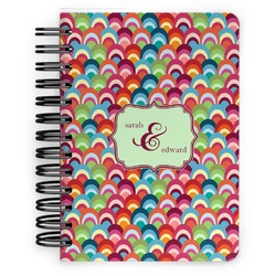 Retro Fishscales Spiral Notebook - 5x7 w/ Couple's Names