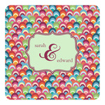 Retro Fishscales Square Decal (Personalized)
