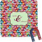 Retro Fishscales Square Fridge Magnet (Personalized)