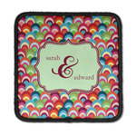 Retro Fishscales Iron On Square Patch w/ Couple's Names