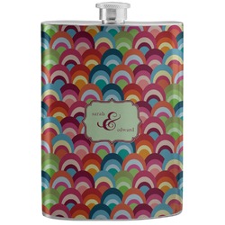 Retro Fishscales Stainless Steel Flask (Personalized)