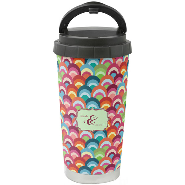 Custom Retro Fishscales Stainless Steel Coffee Tumbler (Personalized)