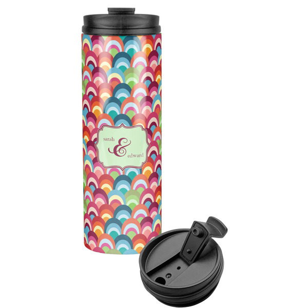 Custom Retro Fishscales Stainless Steel Skinny Tumbler (Personalized)