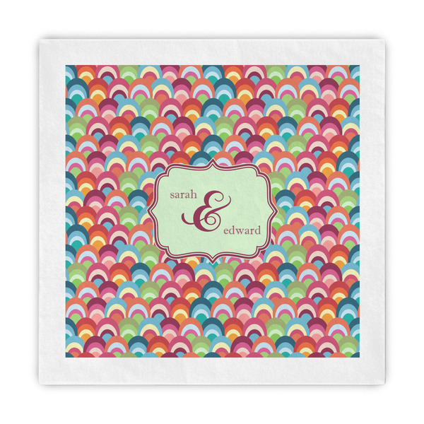 Custom Retro Fishscales Standard Decorative Napkins (Personalized)