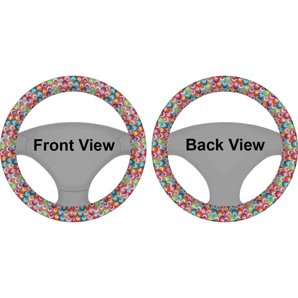 Retro Fishscales Steering Wheel Cover- Front and Back