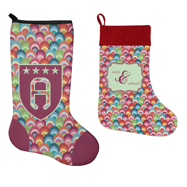 Retro Fishscales Stockings - Side by Side compare