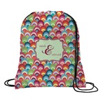 Retro Fishscales Drawstring Backpack (Personalized)