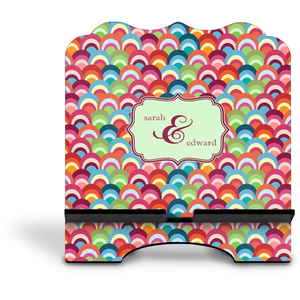 Retro Fishscales Stylized Tablet Stand - Front without iPad