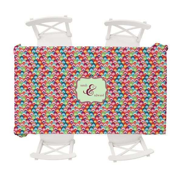 Custom Retro Fishscales Tablecloth - 58"x102" (Personalized)