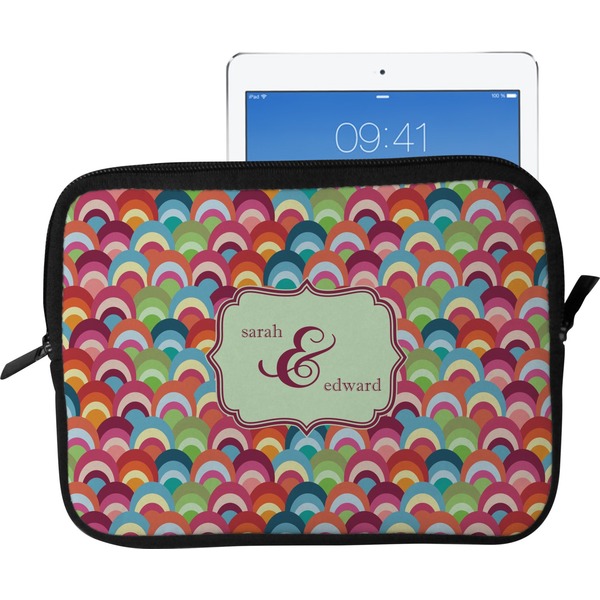 Custom Retro Fishscales Tablet Case / Sleeve - Large (Personalized)