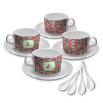 Retro Fishscales Tea Cup - Set of 4 (Personalized)