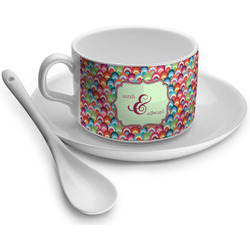 Retro Fishscales Tea Cup - Single (Personalized)