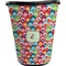 Retro Fishscales Waste Basket - Single Sided (Black) (Personalized)