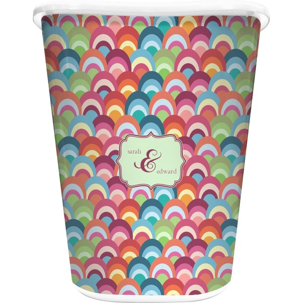 Custom Retro Fishscales Waste Basket (Personalized)