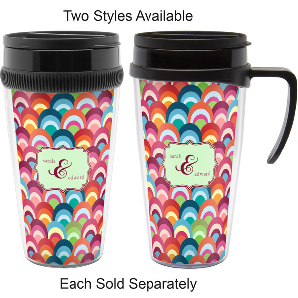 Retro Fishscales Travel Mugs - with & without Handle