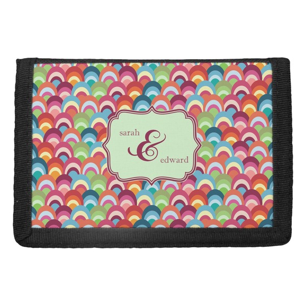 Custom Retro Fishscales Trifold Wallet (Personalized)